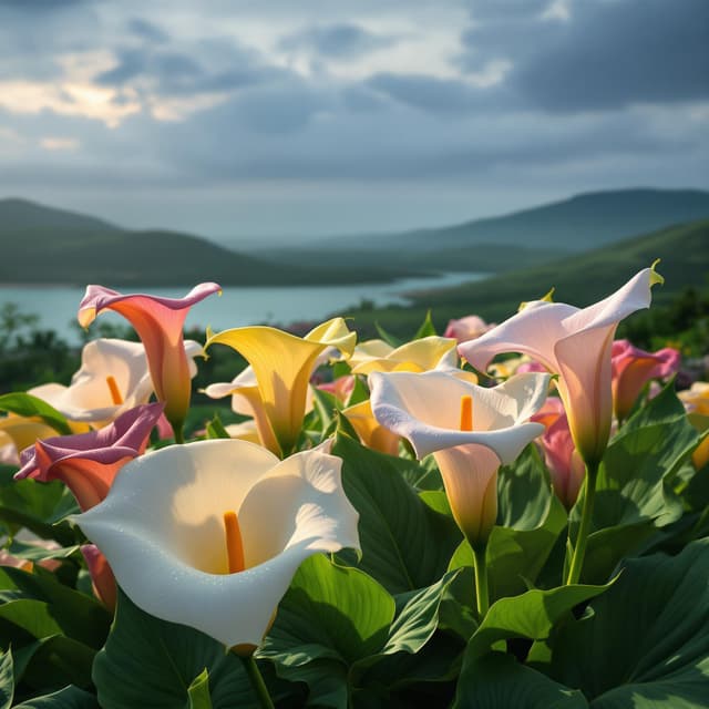 The scene is set outdoors, bathed in bright, natural daylight that casts distinct shadows and highlights the fresh, vibrant colors of the setting.