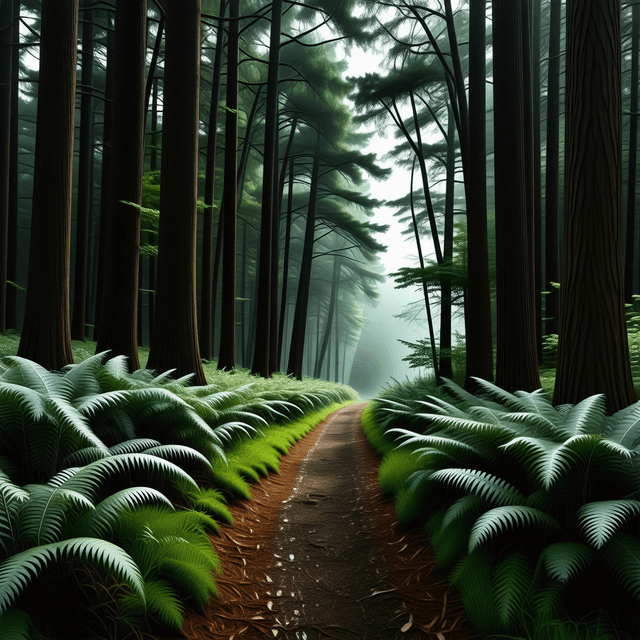 The scene is set in a tranquil forest, bathed in the soft glow of morning sunlight.