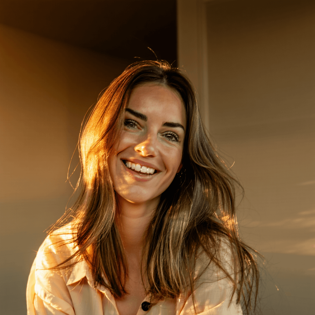 The scene is an indoor setting with a series of portraits captured in an organized grid.