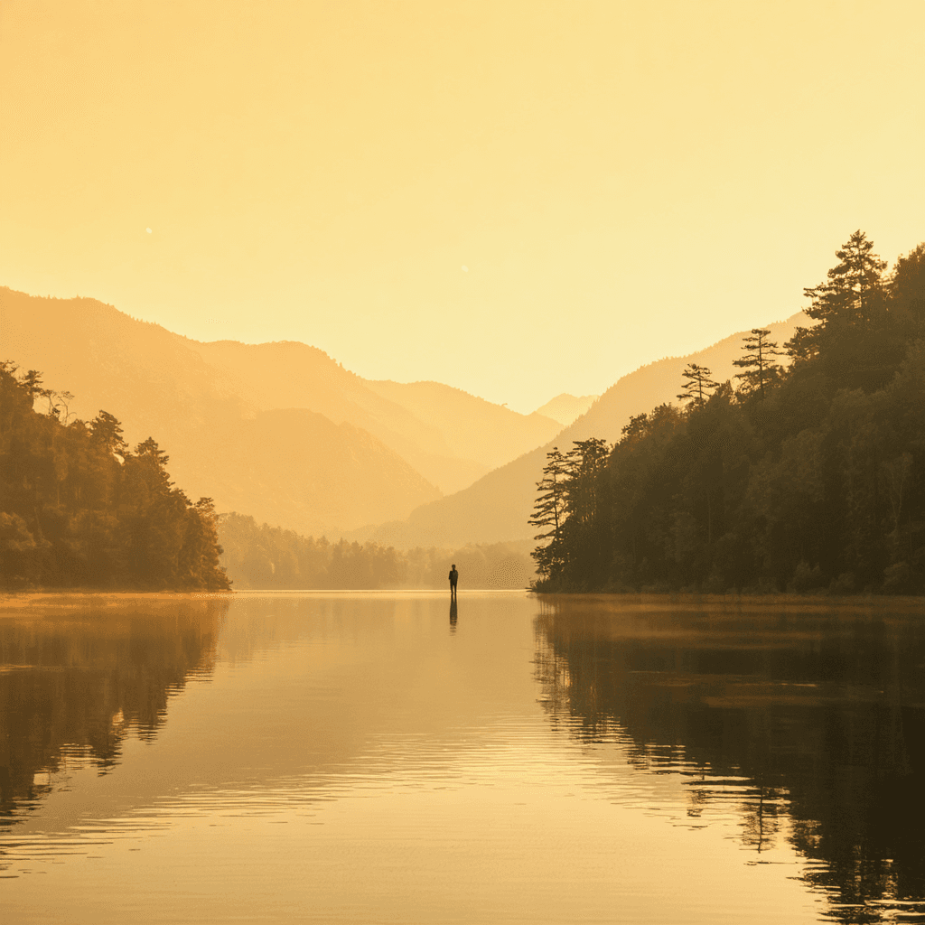 The scene is set outdoors at a tranquil beach, captured during the serene moments of sunset.