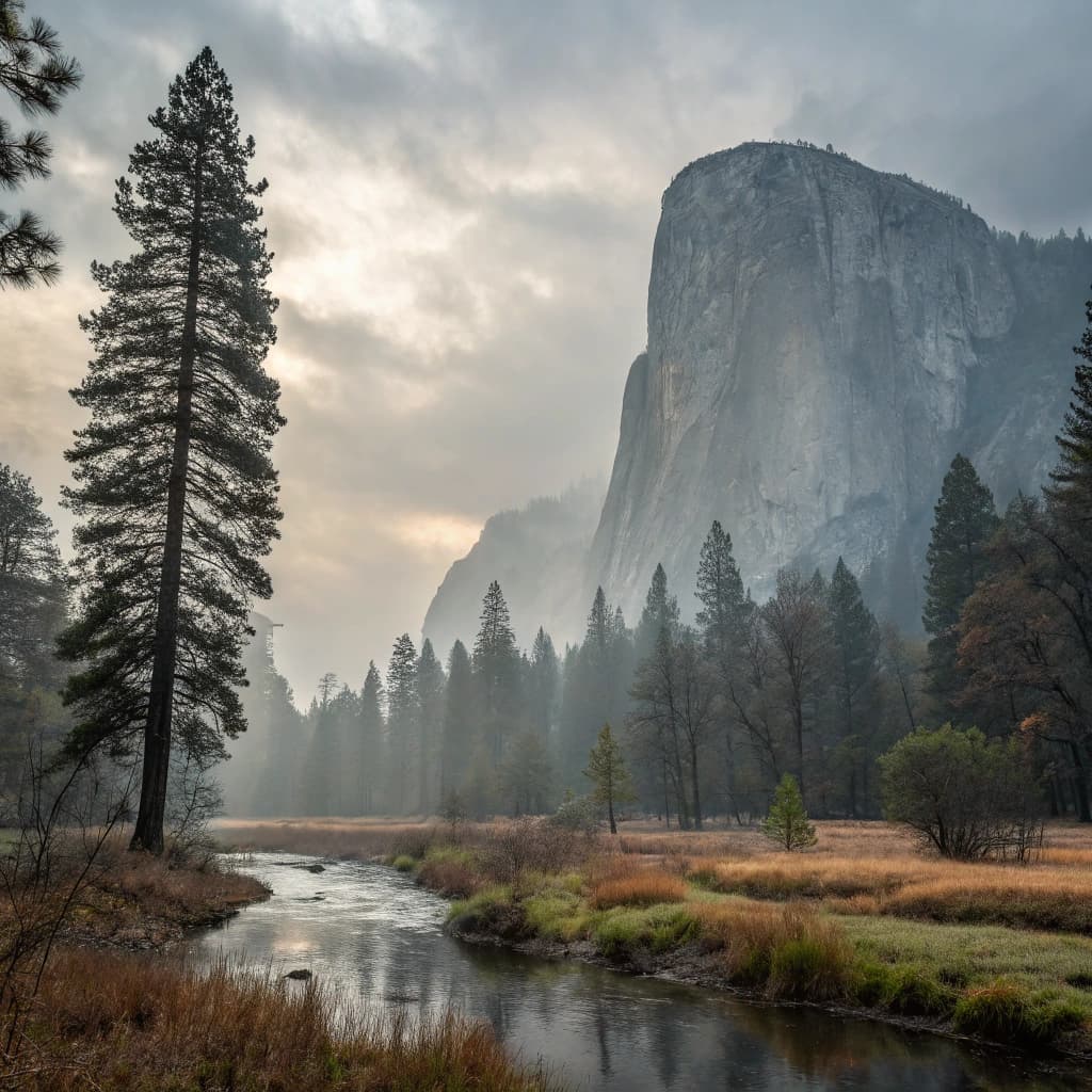 The scene is set outdoors in what appears to be a serene, natural landscape.
